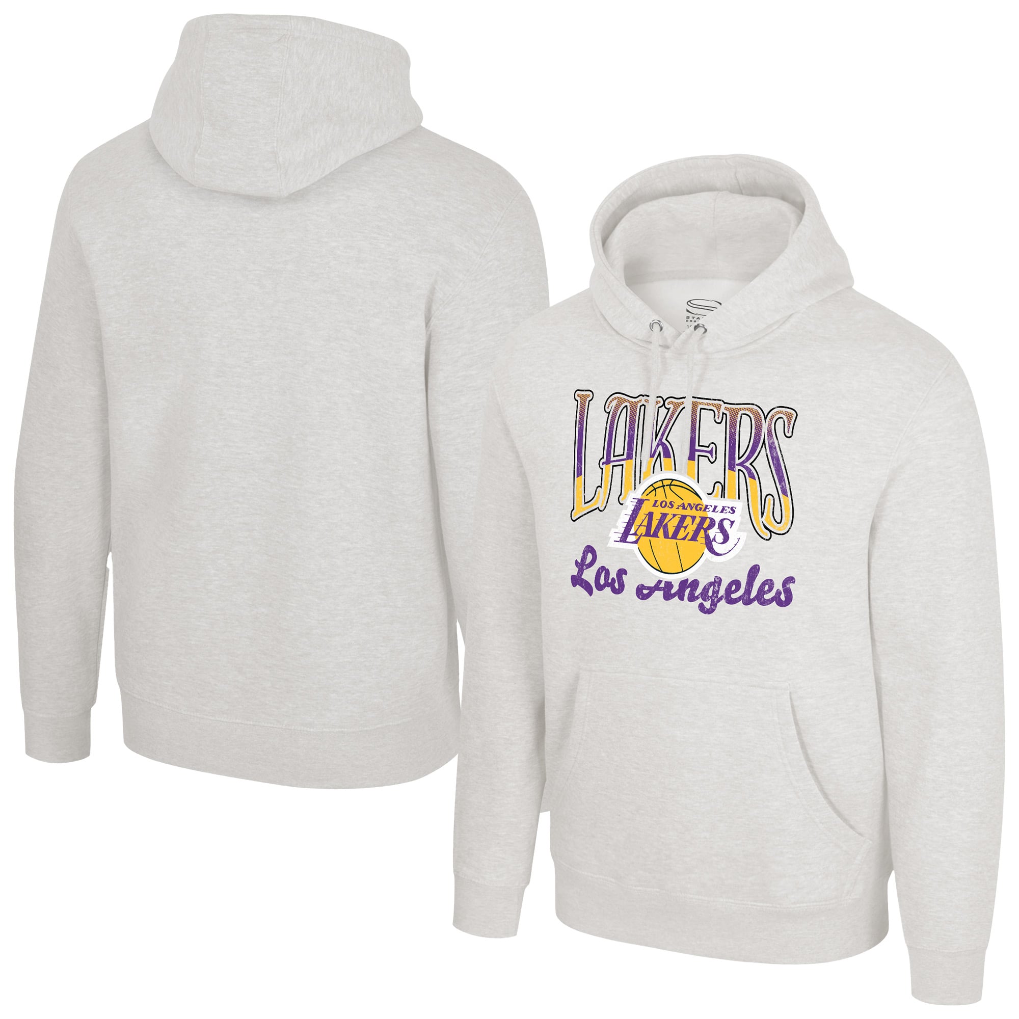 Unisex Stadium Essentials  Oatmeal Los Angeles Lakers Sky High Hoodie