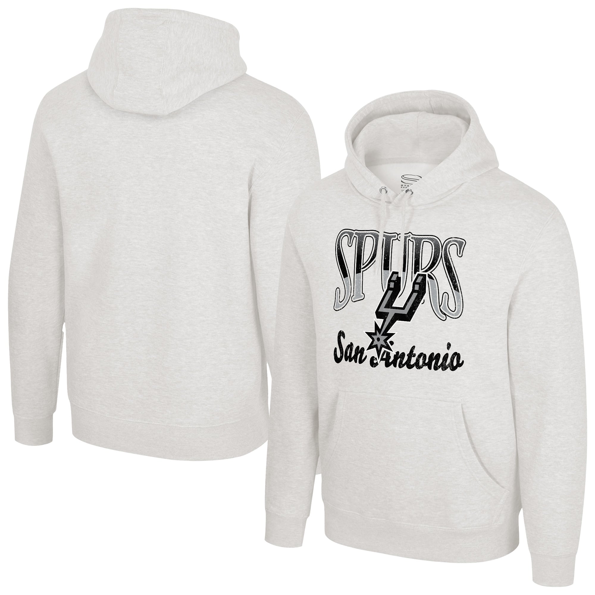 Unisex Stadium Essentials Oatmeal San Antonio Spurs Sky High Hoodie