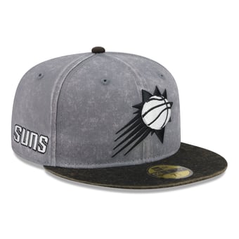 Men's New Era Gray/Black Phoenix Suns Washed 59FIFTY Fitted Hat