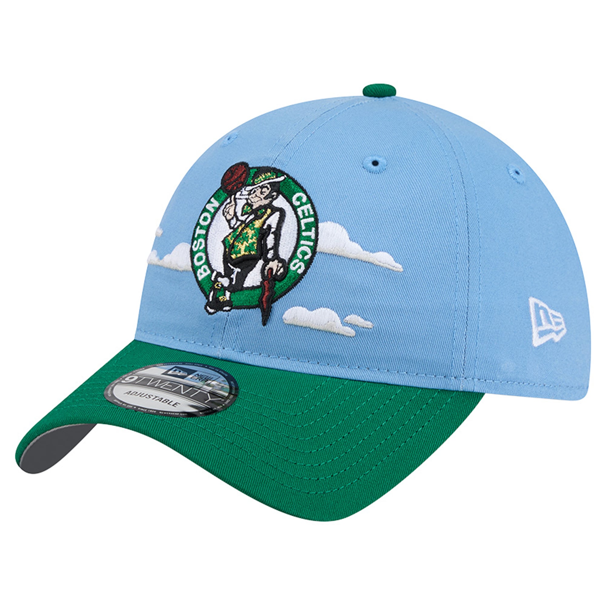 New Era Men's Powder Blue Boston Celtics Clouds 9TWENTY Adjustable Hat - Powder Blue