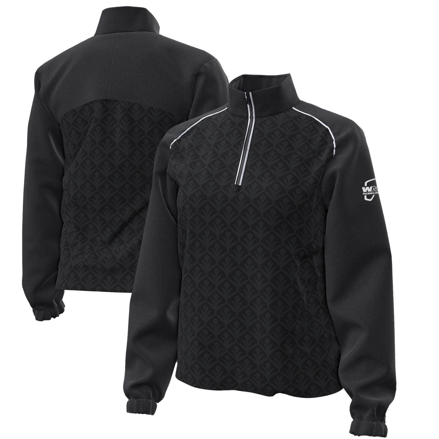 Women’s Under Armour Black WM Phoenix Open Drive Jacquard Quarter-Zip Pullover