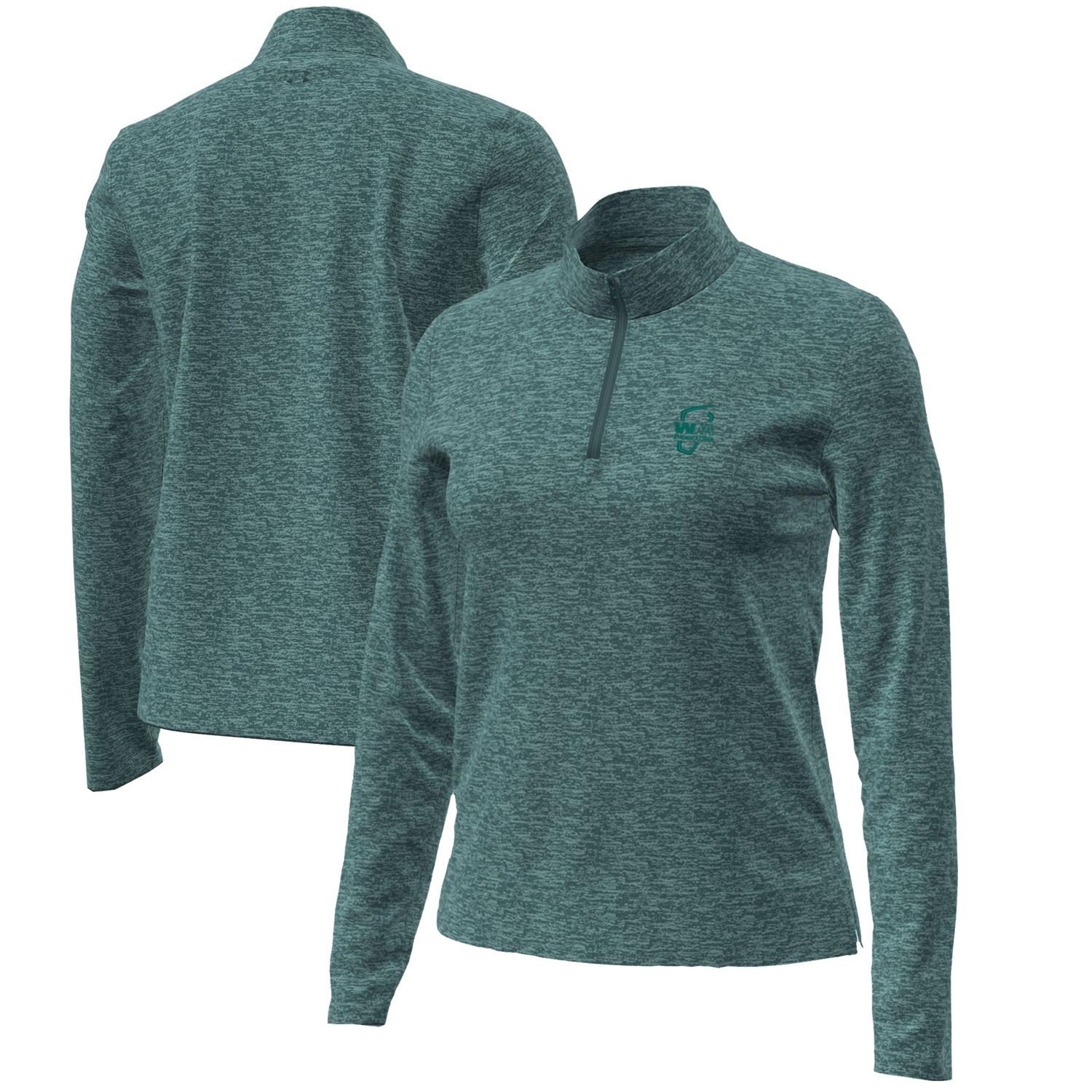 Women’s Under Armour Green WM Phoenix Open Aura Heather Quarter-Zip Pullover