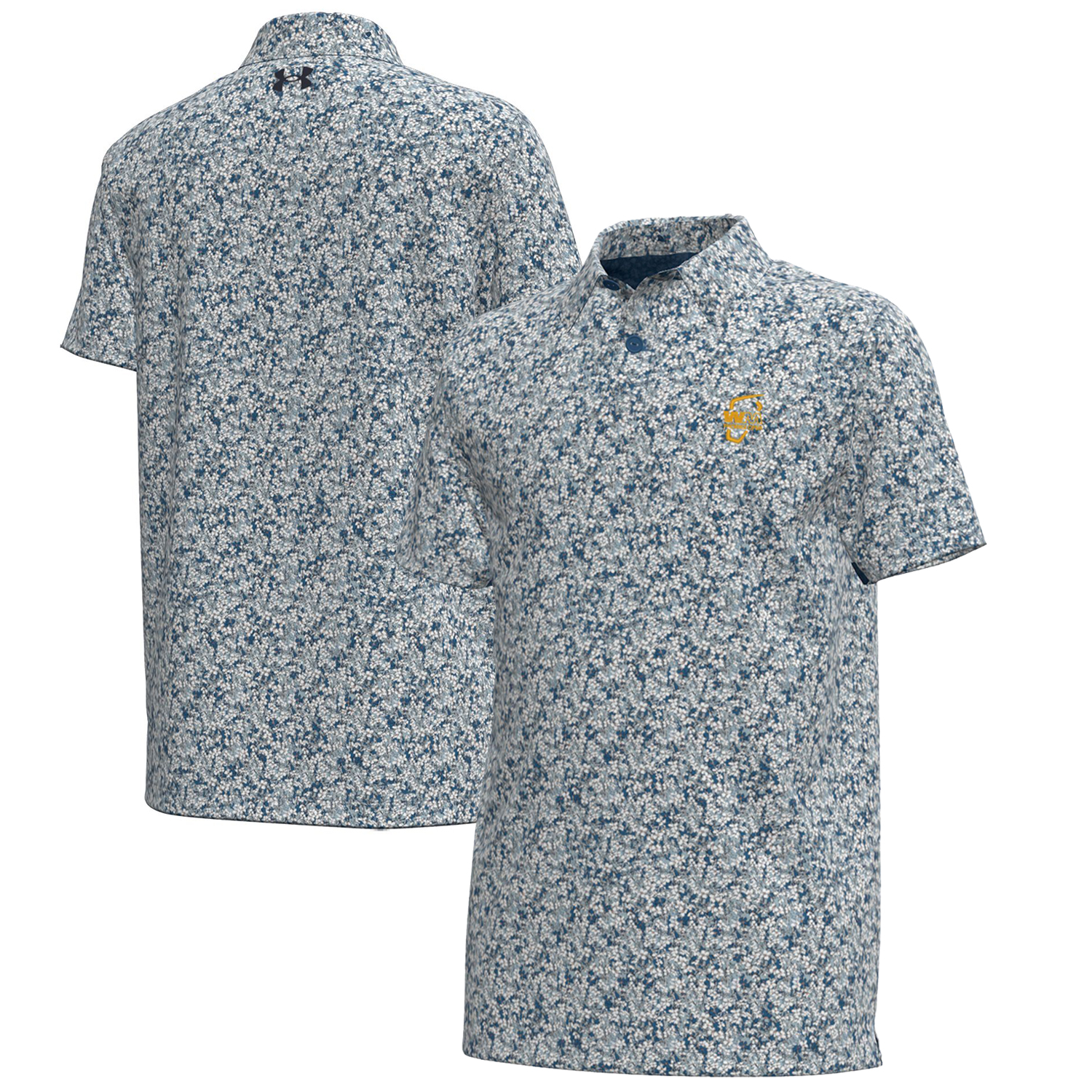 Youth Under Armour Blue WM Phoenix Open Drive Print Polo Youth Under Armour Blue WM Phoenix Open Drive Print Polo