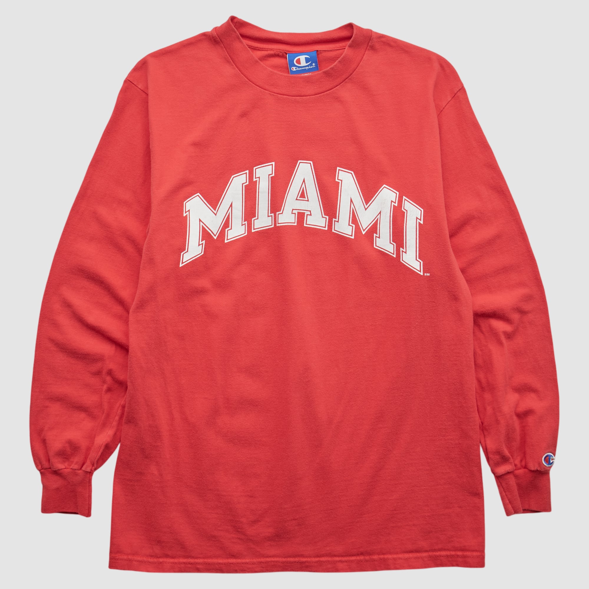 Miami University RedHawks Champion 2000s Long Sleeve T-shirt - Red - S by Fanatics Real Vintage