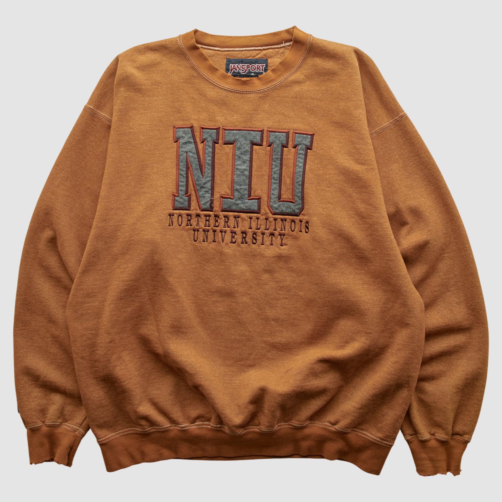 Northern Illinois Huskies Jansport 2000s Pullover Sweatshirt - Brown - XL by Fanatics Real Vintage