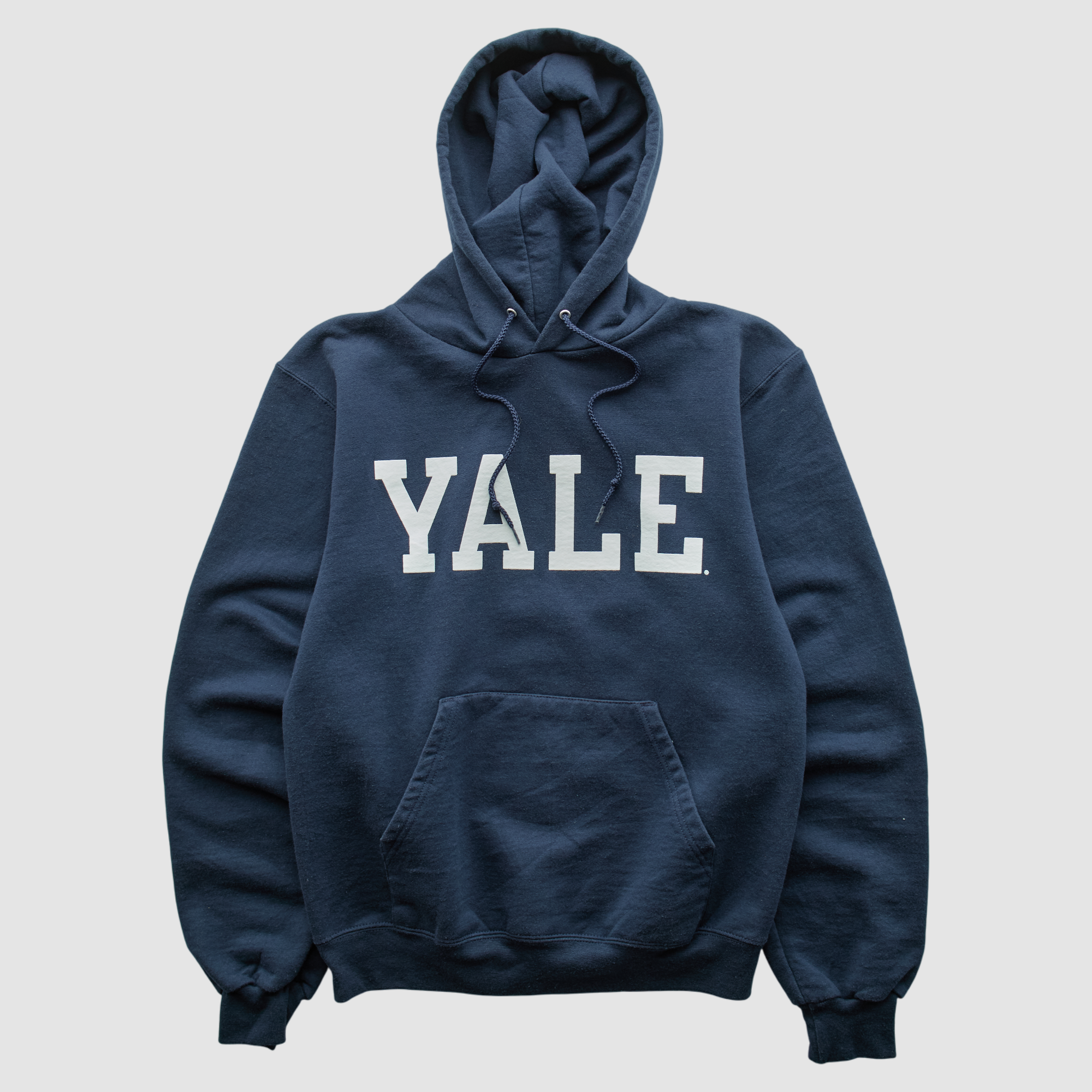 Yale Bulldogs Champion 2000s Hooded Pullover Sweatshirt - Navy - XXS by Fanatics Real Vintage