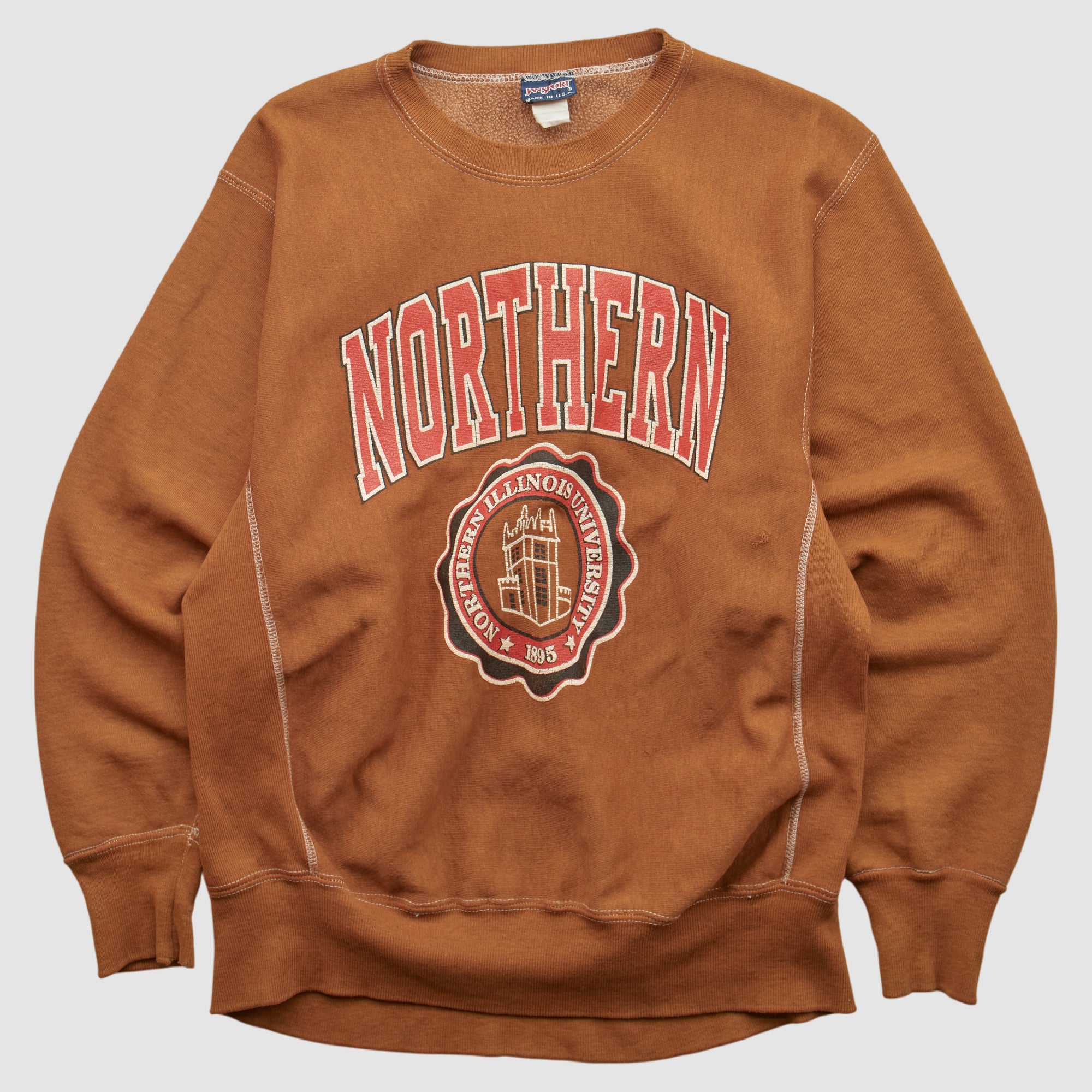 Northern Illinois Huskies Jansport 90s Pullover Sweatshirt - Brown - M by Fanatics Real Vintage