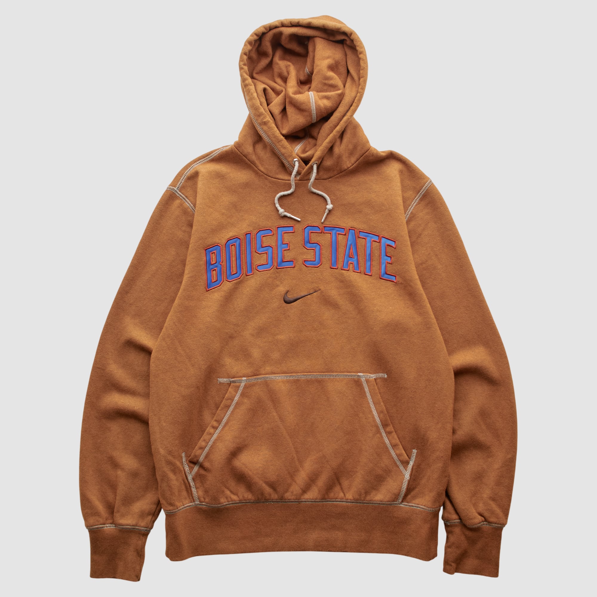Boise State Broncos Nike 2000s Hooded Pullover Sweatshirt - Brown - XS by Fanatics Real Vintage