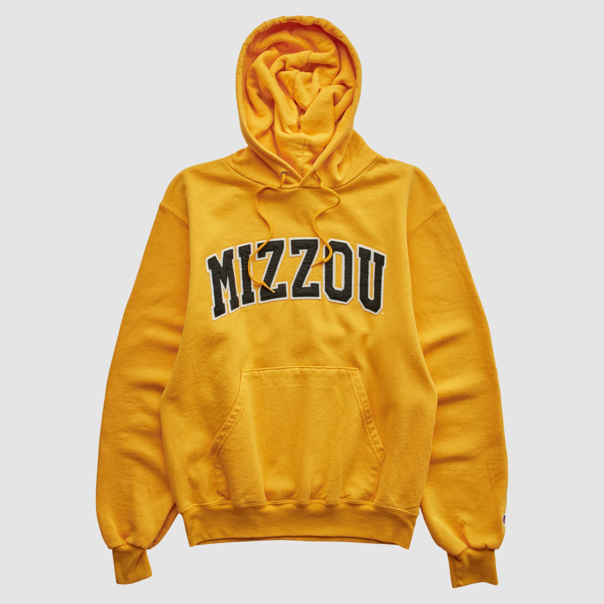 Missouri Tigers Champion 2010s Hooded Pullover Sweatshirt - Yellow - S by Fanatics Real Vintage