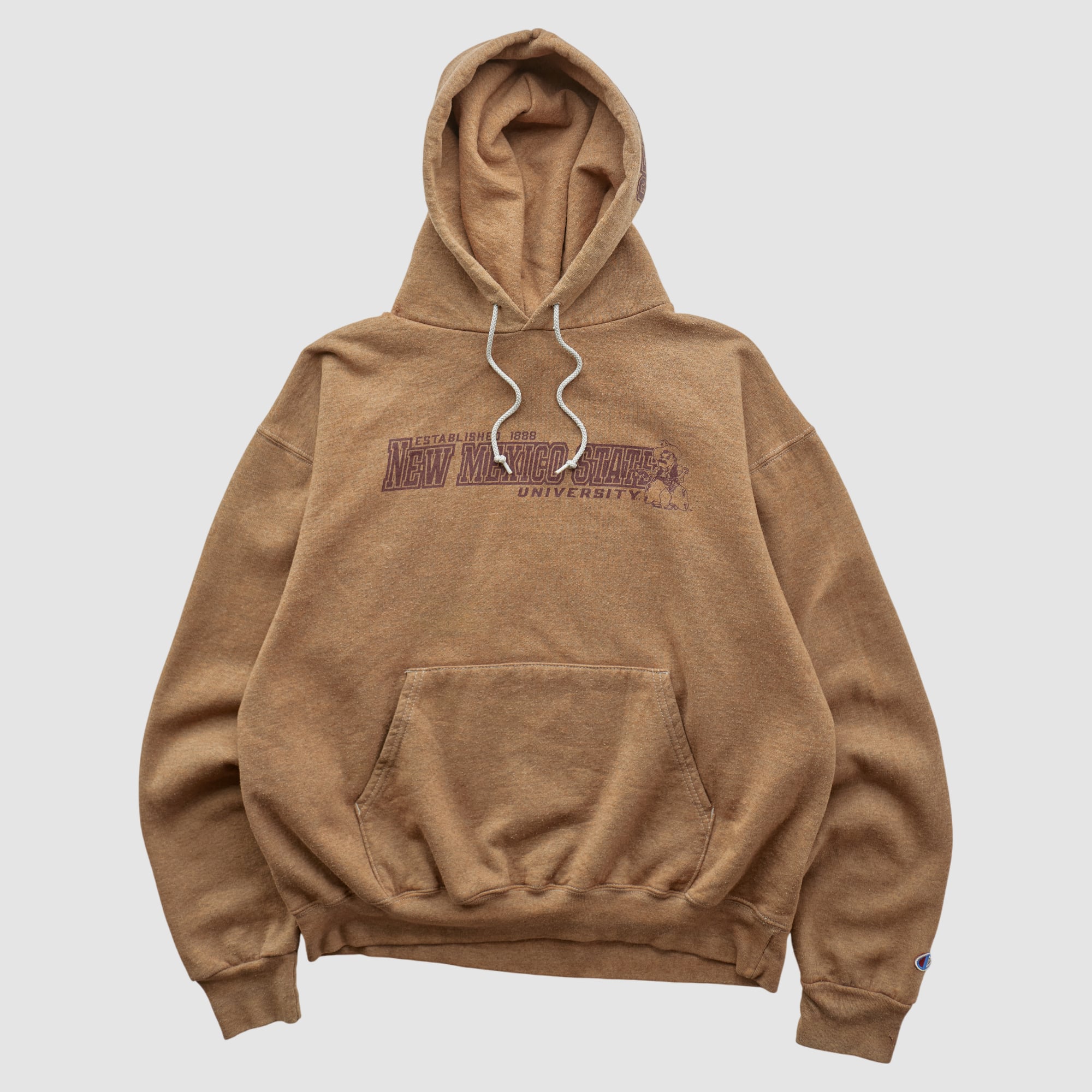New Mexico State Aggies Champion 2000s Hooded Pullover Sweatshirt - Tan - L by Fanatics Real Vintage