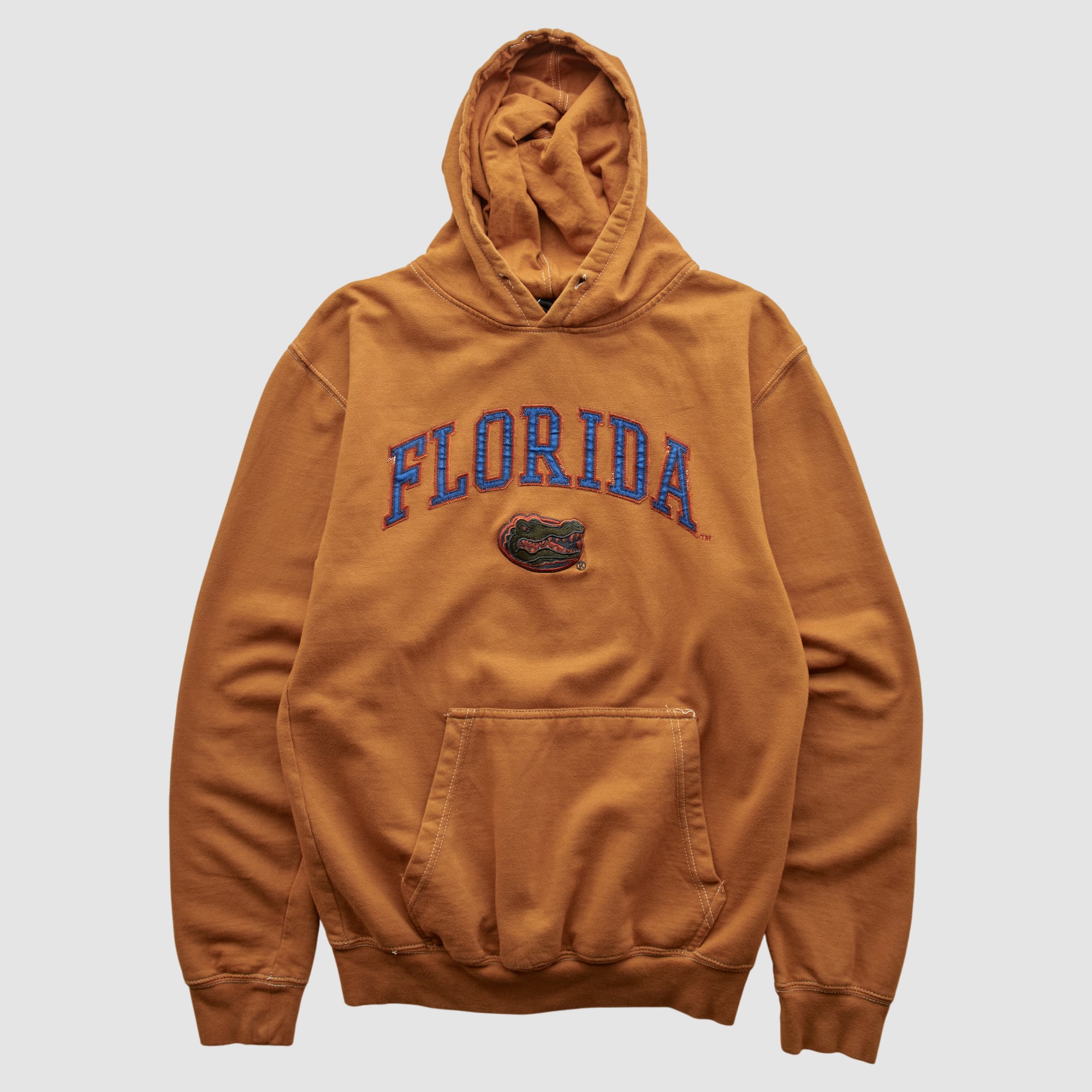 Florida Gators Genuine Stuff 2000s Hooded Pullover Sweatshirt - Tan - S by Fanatics Real Vintage