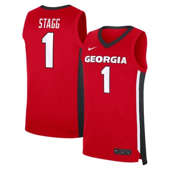 Men's Nike Kareem Stagg Red Georgia Bulldogs NIL Men's Basketball Replica Jersey