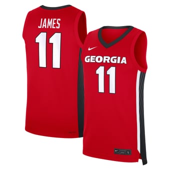 Men's Nike Dylan James Red Georgia Bulldogs NIL Men's Basketball Replica Jersey
