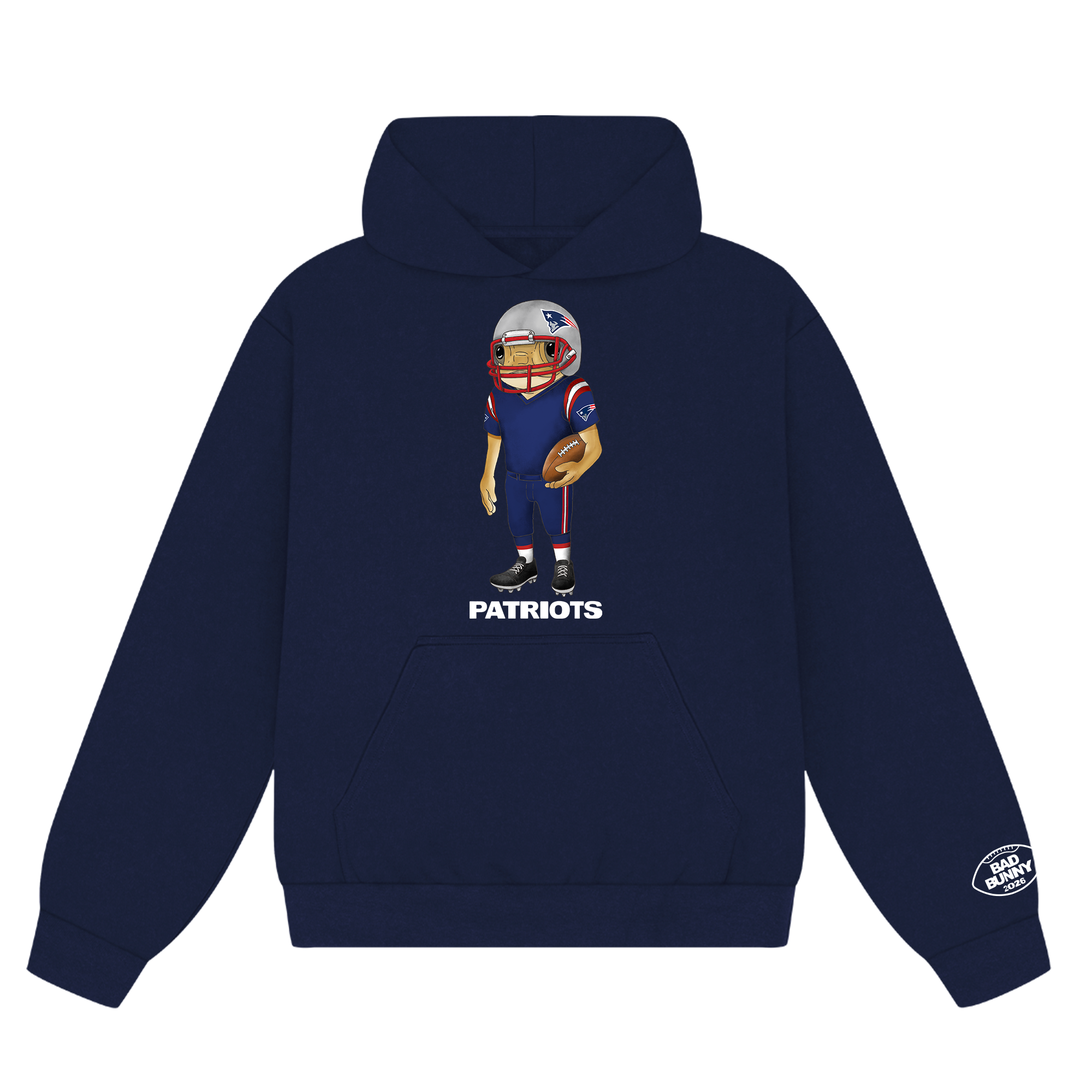 Felpa con cappuccio Concho dei Bad Bunny x New England Patriots