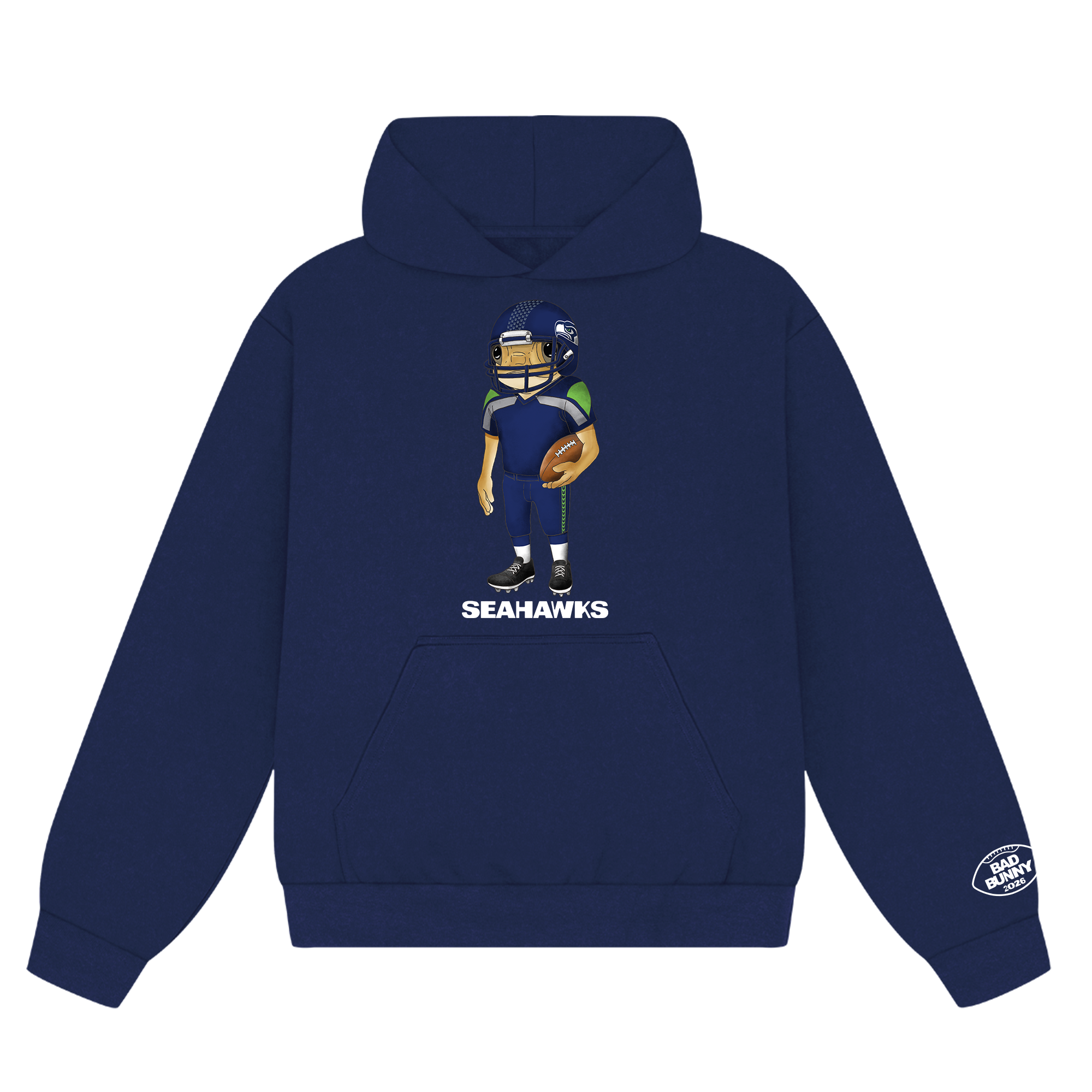 Felpa con cappuccio Concho dei Bad Bunny x Seattle Seahawks