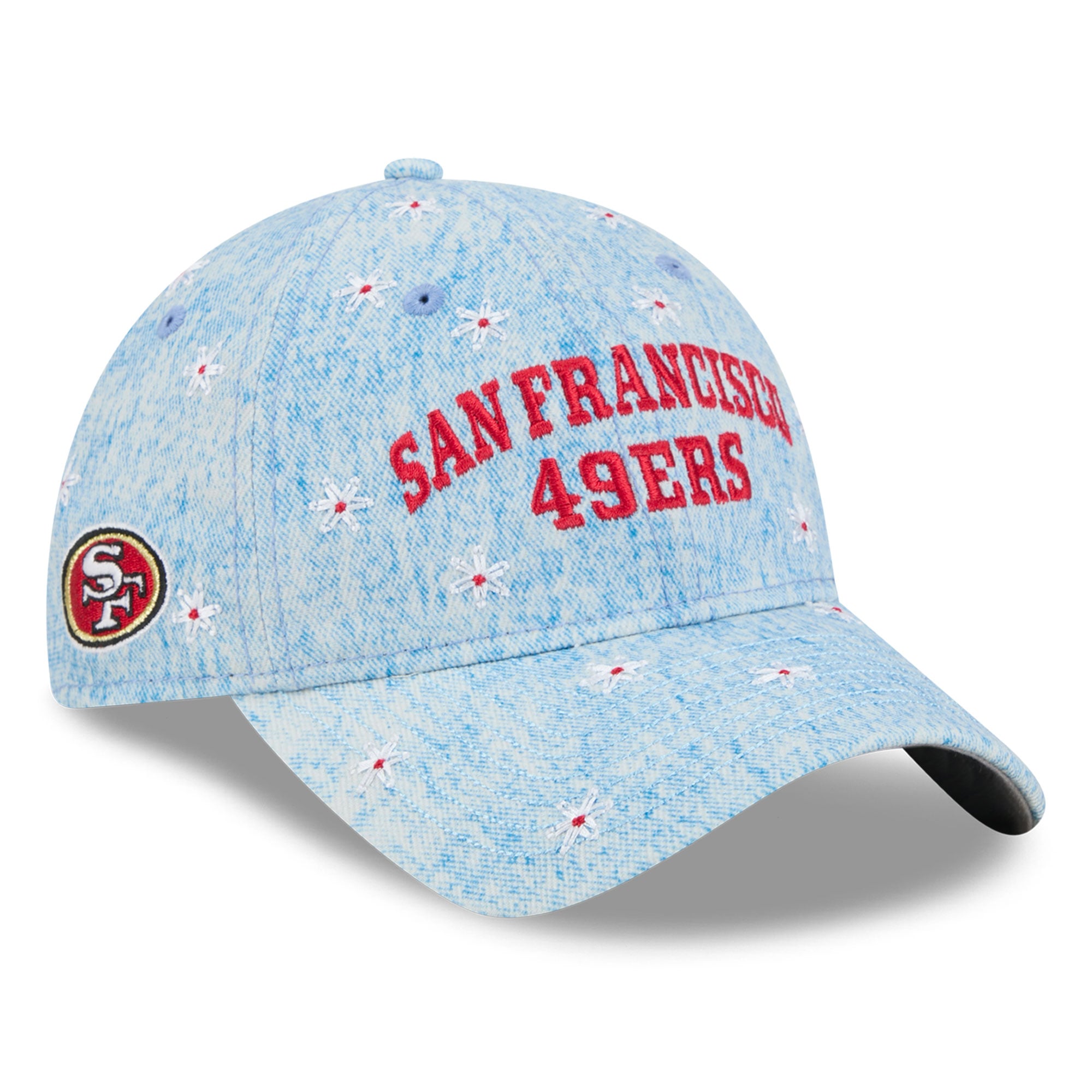 Women's New Era Blue San Francisco 49ers Daisy 9TWENTY Adjustable Hat