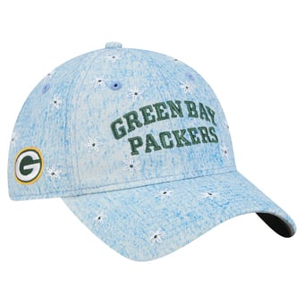 Women's New Era  Denim Green Bay Packers Daisy 9TWENTY Adjustable Hat