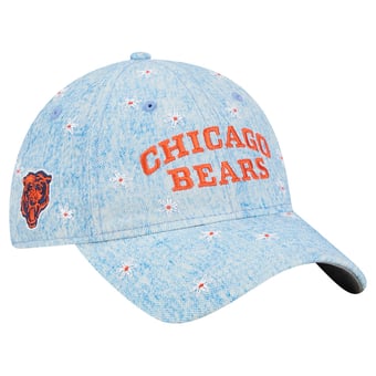 Women's New Era  Denim Chicago Bears Daisy 9TWENTY Adjustable Hat
