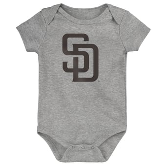 Newborn & Infant Outerstuff  Heather Gray San Diego Padres Primary Team Logo Bodysuit