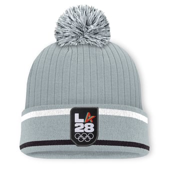 Men's Fanatics  Gray LA28 Summer Olympics Rift Pom Knit Hat