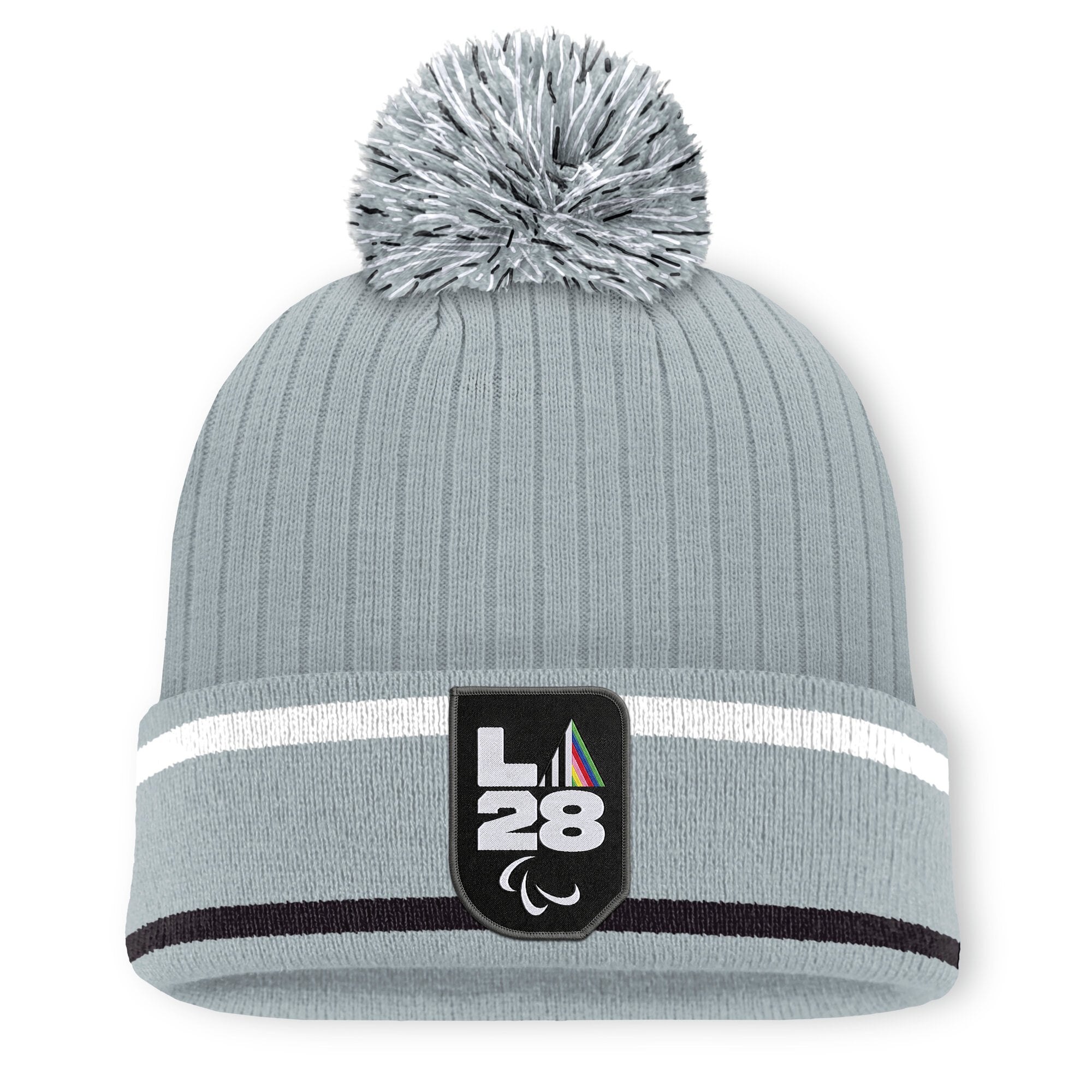 Men's Fanatics  Gray LA28 Rift Pom Knit Hat