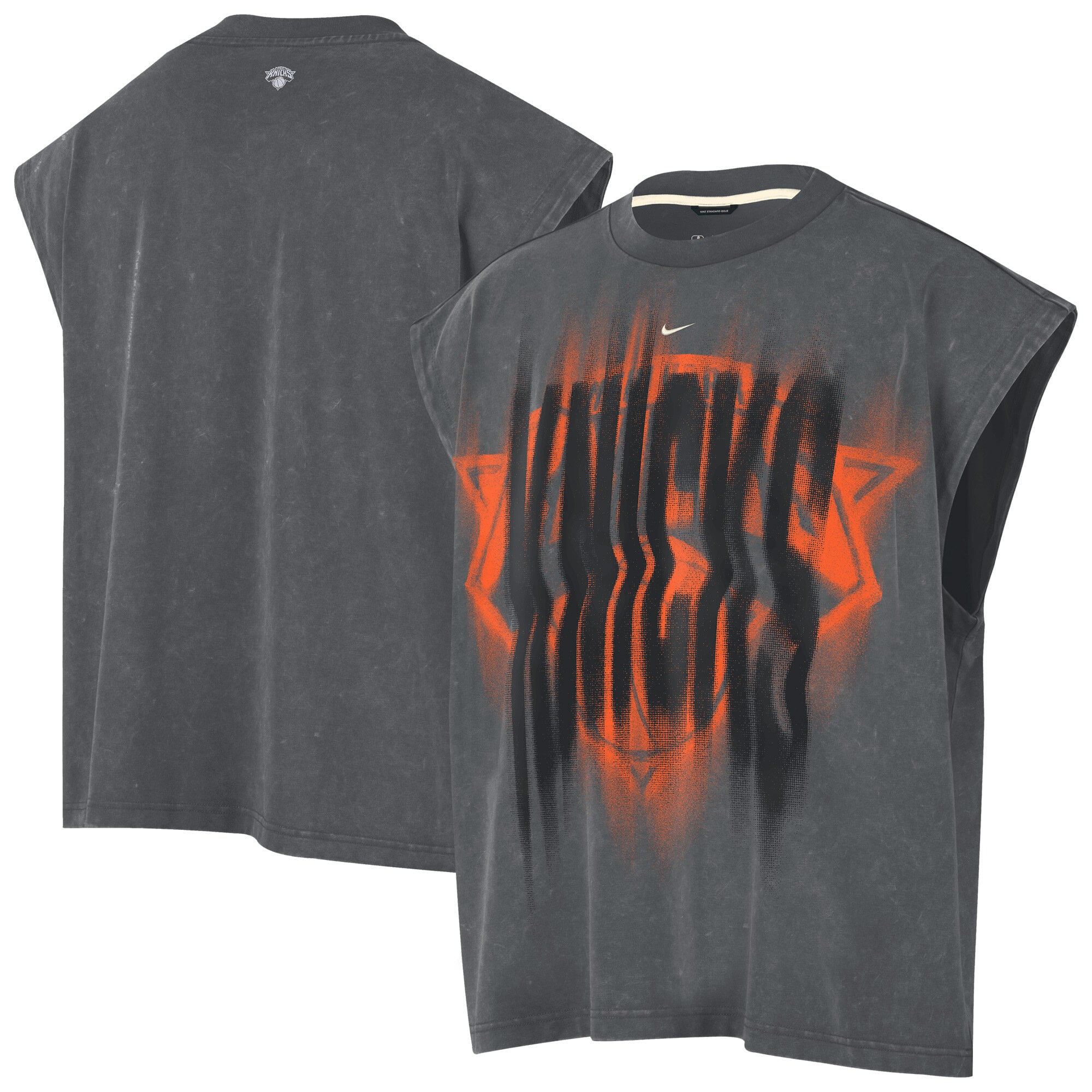 Ärmelloses Baumwoll-T-Shirt der New York Knicks von Nike – Herren