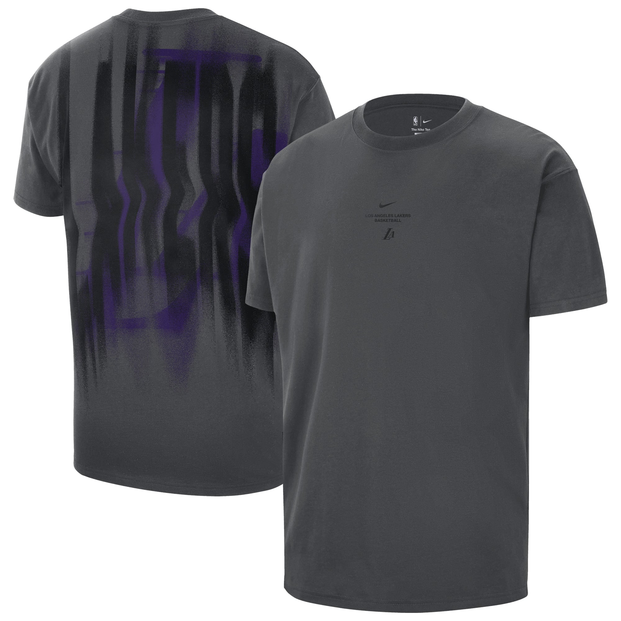 Los Angeles Lakers Nike 2026 Standard Issue Pre-Game Max 90 T-Shirt – Herren