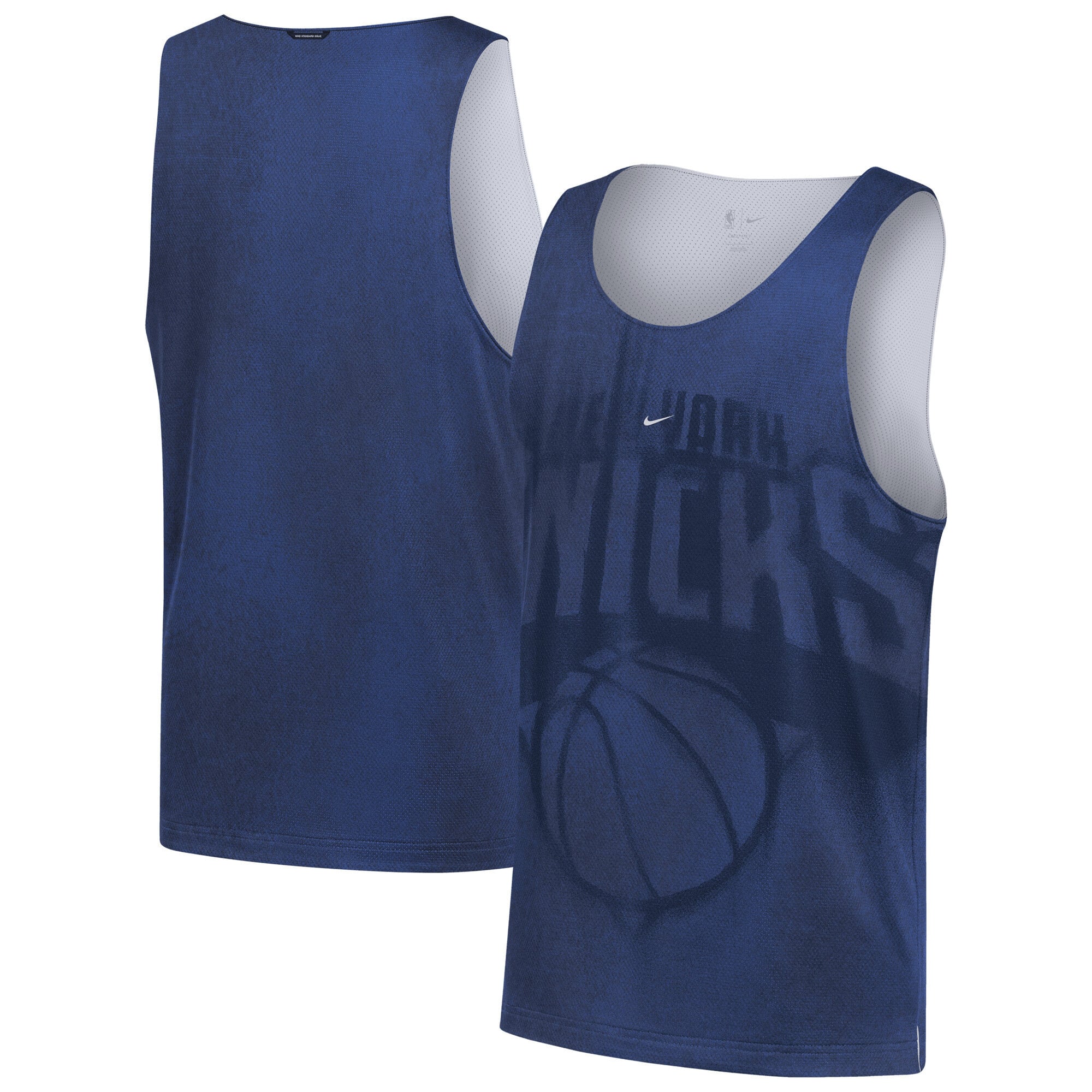 New York Knicks Nike 2026 Standard Issue Wende-Trikot mit Trainingsmotiv – Herren