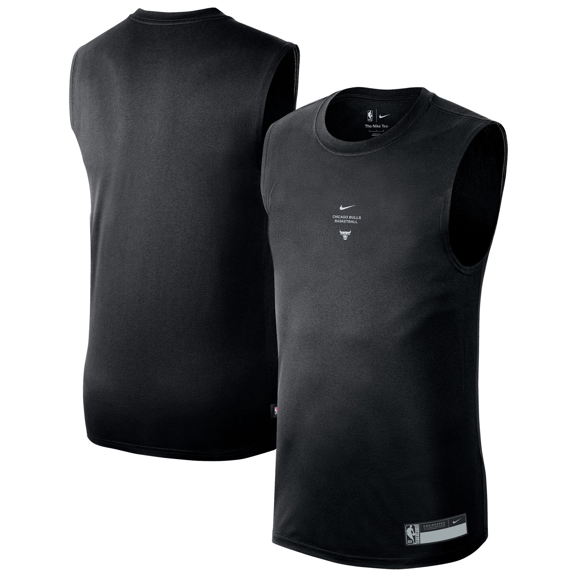 Camiseta sin mangas Nike 2026 Standard Issue para hombre - Pregame Icon Tank de Chicago Bulls
