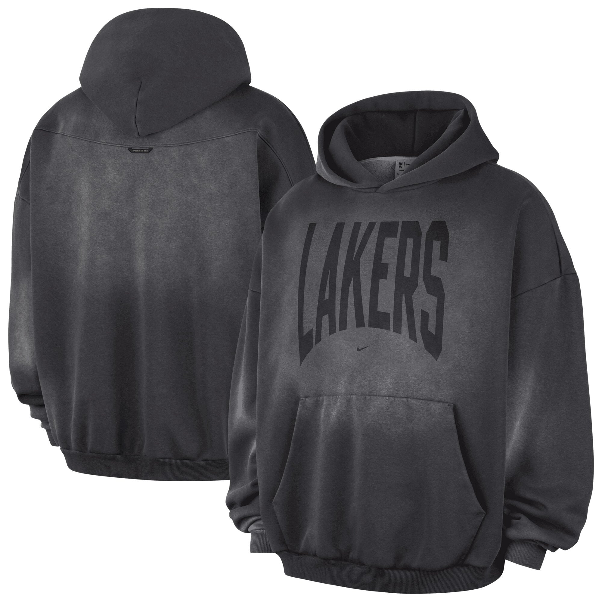 Los Angeles Lakers Nike 2026 Standard Issue Travel Washed Fleece Pullover Hoodie - Mens