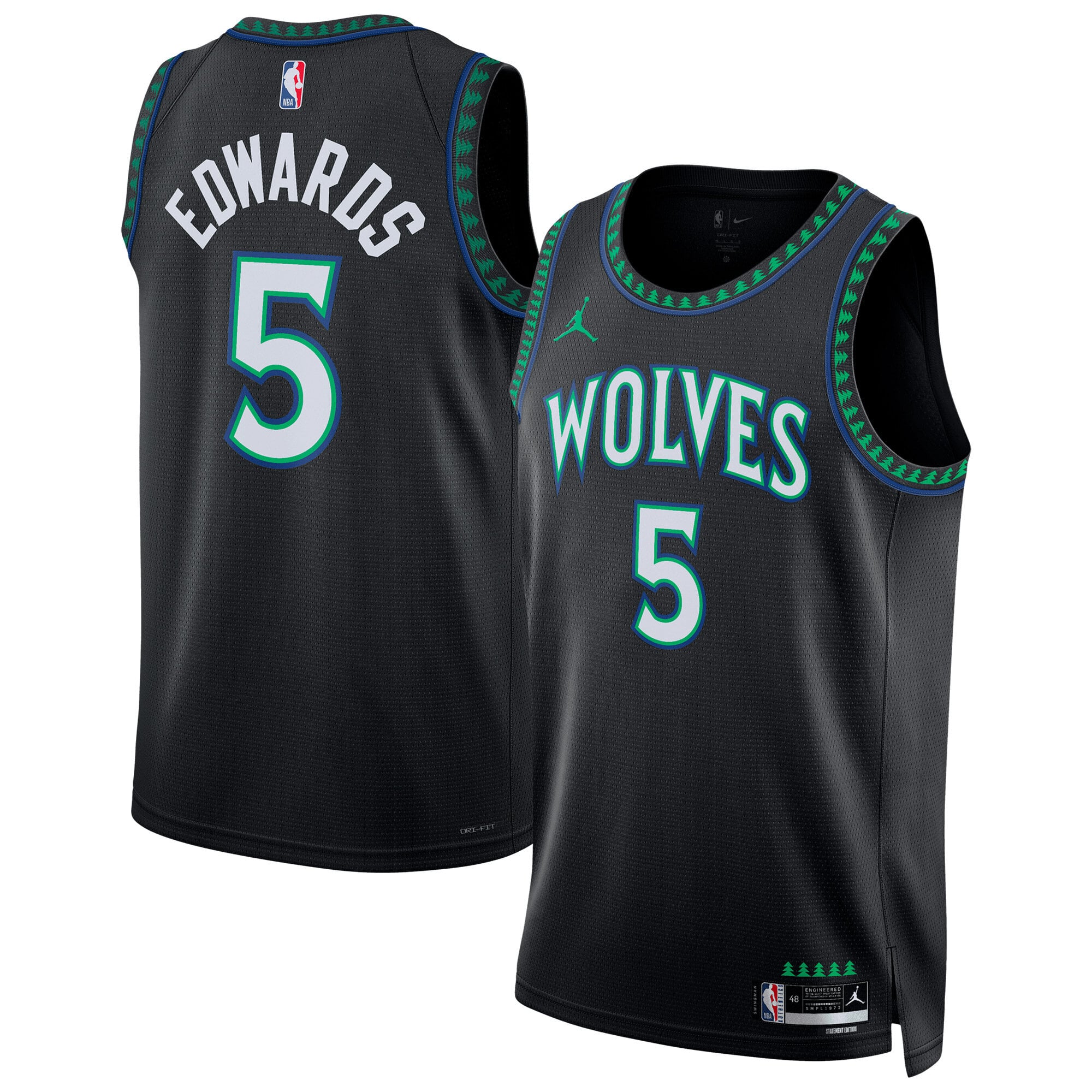 Camiseta Nike réplica de los Minnesota Timberwolves Swingman - Edwards - Unisex