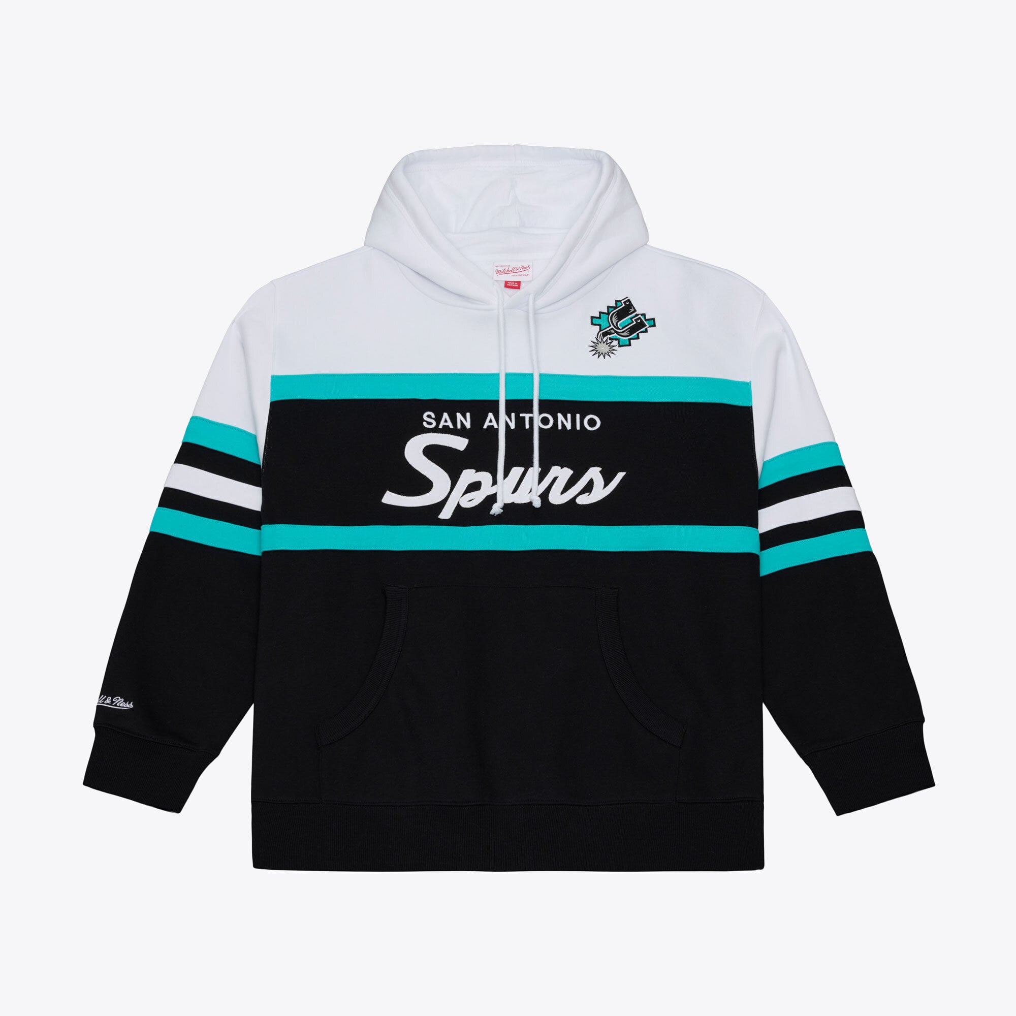 Sudadera con capucha Mitchell & Ness de los San Antonio Spurs para hombre