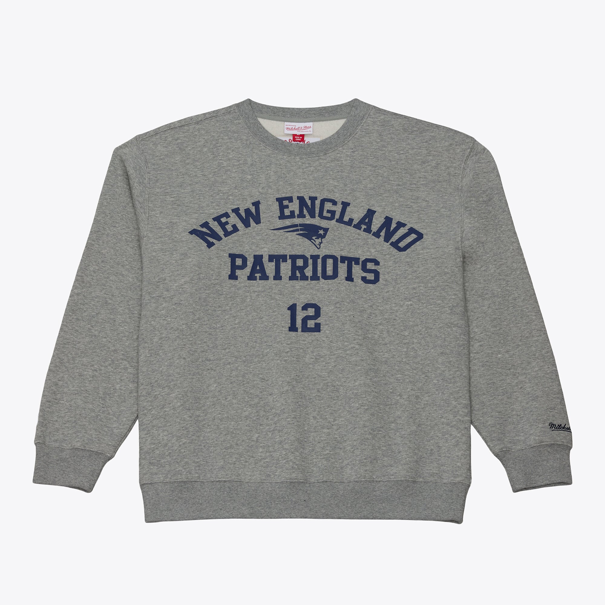 Felpa autentica Mitchell & Ness NFL dei New England Patriots - Uomo