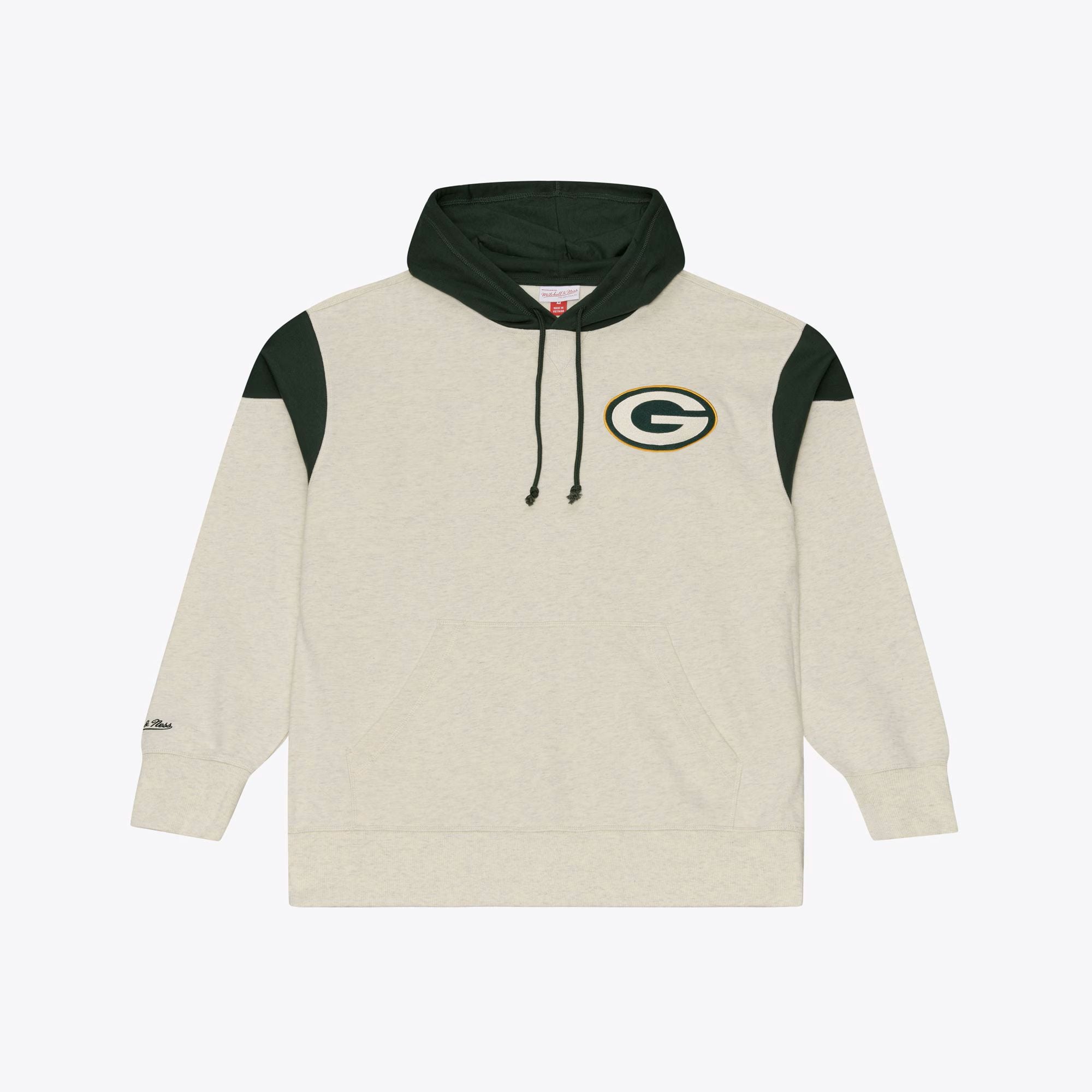 Green Bay Packers NFL Mitchell & Ness Vintage Retro Roots Hoodie - Mens