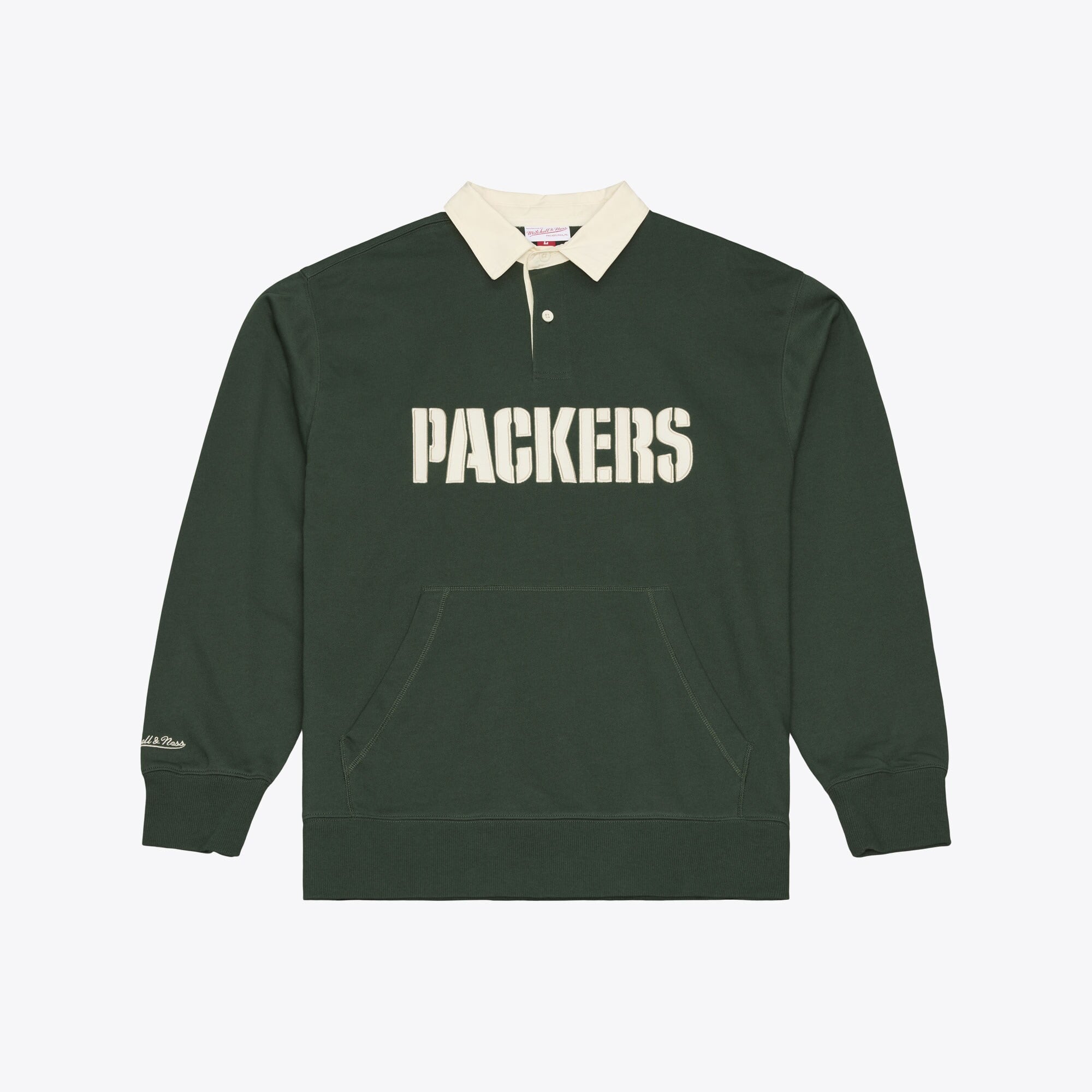 Green Bay Packers NFL Mitchell & Ness Retro Roots Rugby Top - Mens