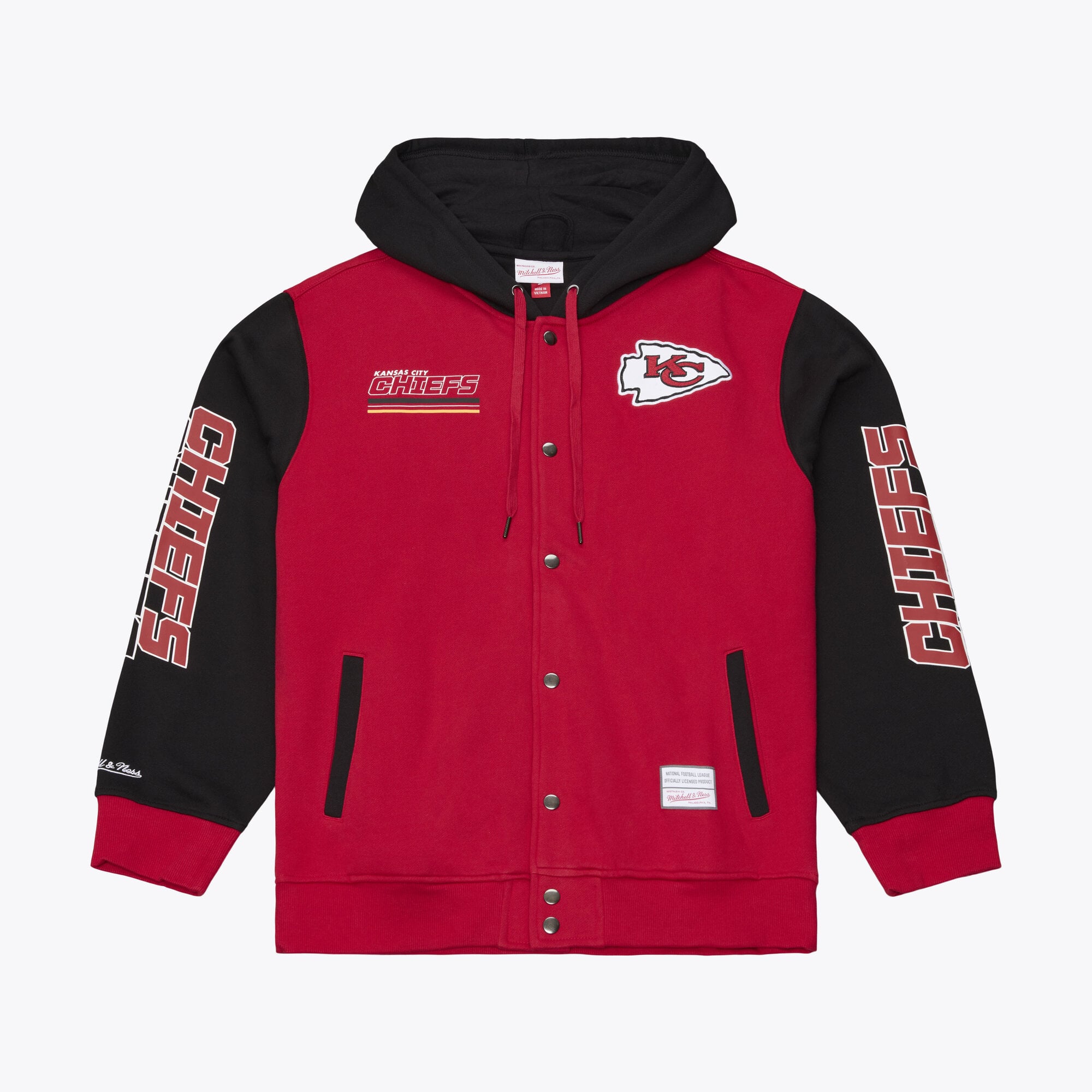 Veste polaire Kansas City Chiefs NFL Mitchell & Ness à carreaux triple - Homme
