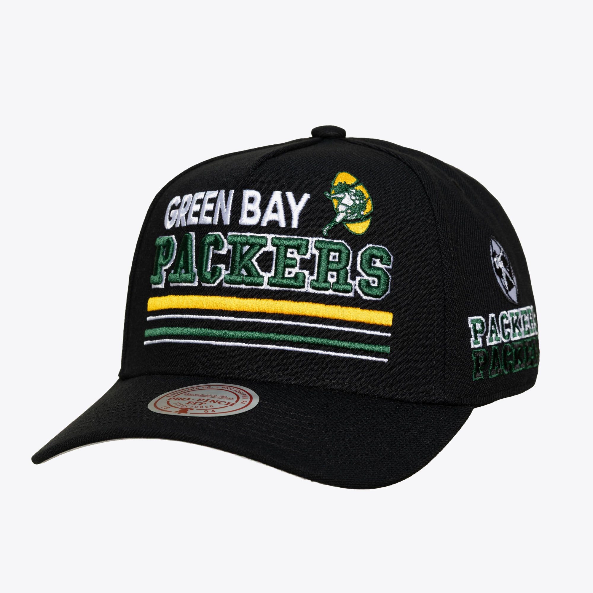 Green Bay Packers NFL Mitchell & Ness Triple Check Snapback