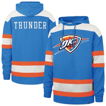 Men's '47  Blue Oklahoma City Thunder Score Win Home Fleece Hoodie