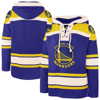 Men's '47 Royal Golden State Warriors Superior Lacer Hoodie