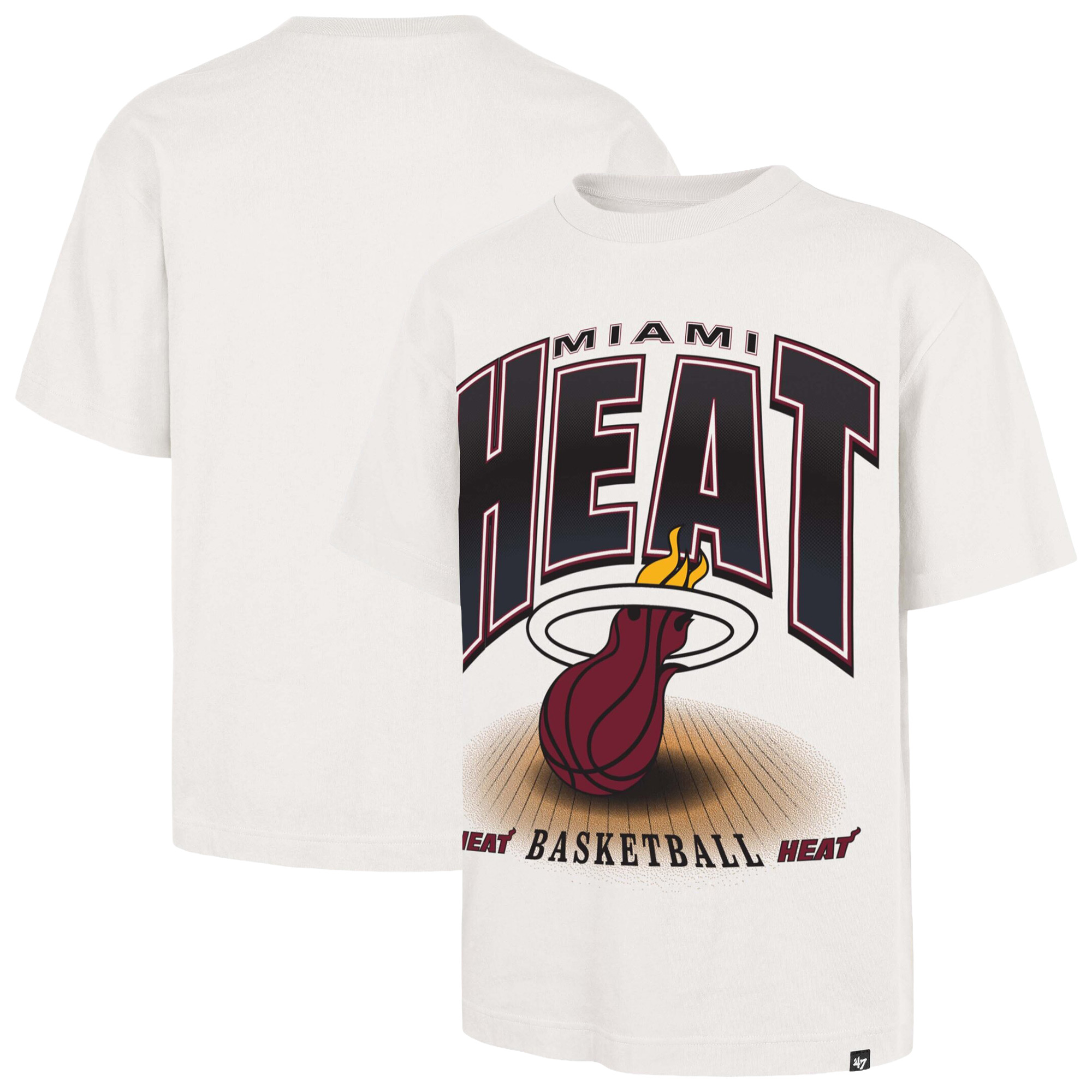 '47 Brand Men's Cream Miami Heat Team Flex Foundation T-Shirt - Cream