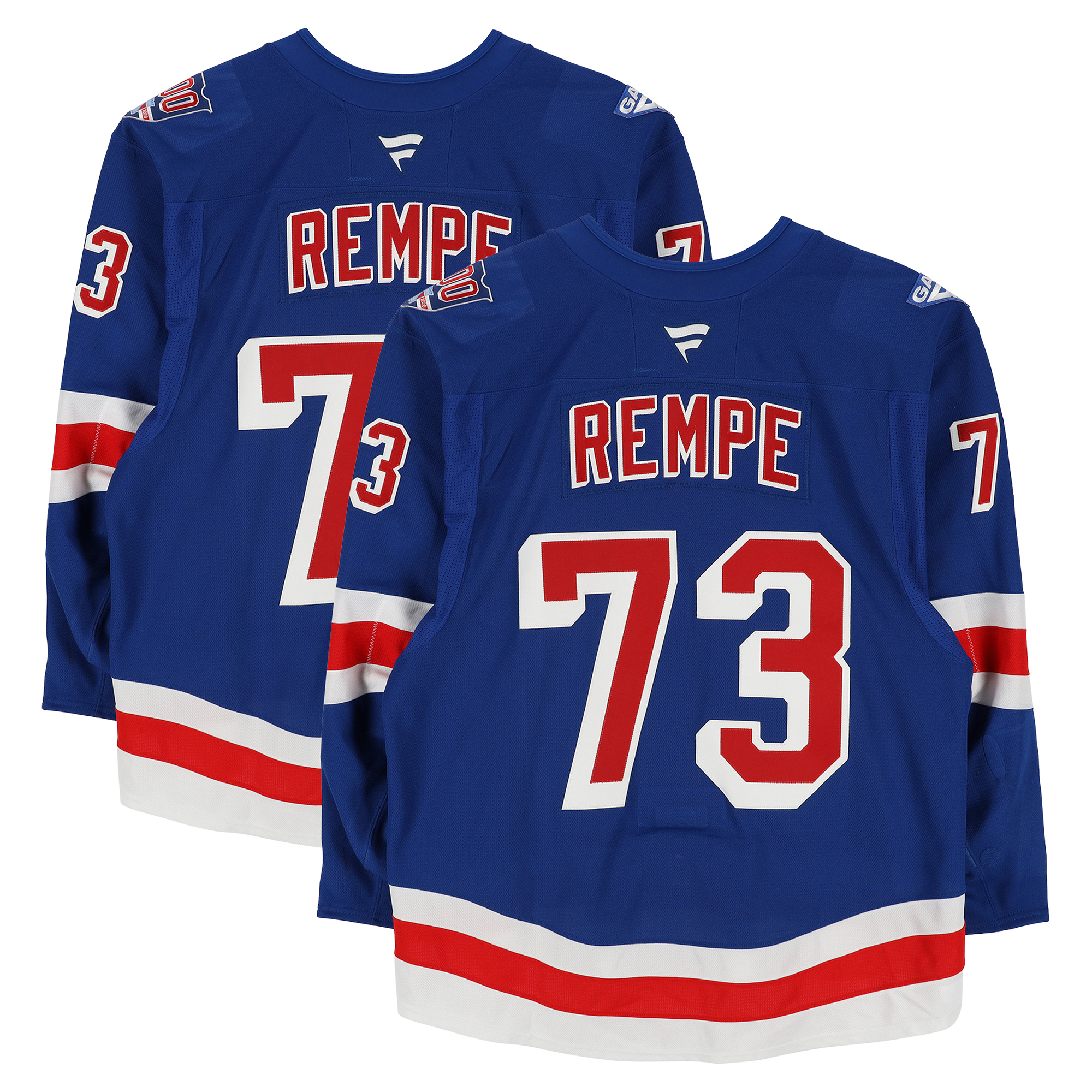 Matt Rempe New York Rangers Game-Used #70 Blue Set 2 Jersey from the 2025-26 NHL Season
