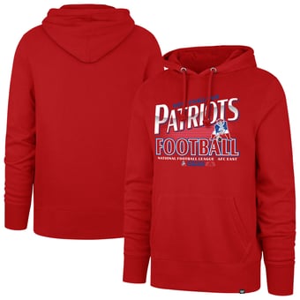 Men's '47 Red New England Patriots Regional Headline Hoodie