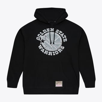 Men's Mitchell & Ness Black Golden State Warriors Chrome Hoodie