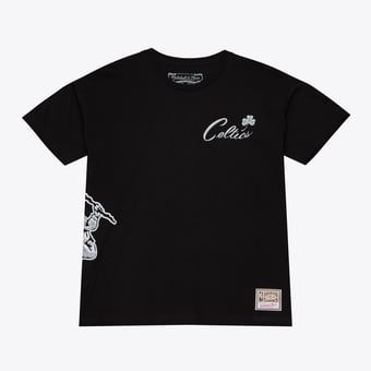 Men's Mitchell & Ness Black Boston Celtics Chrome Heritage T-Shirt