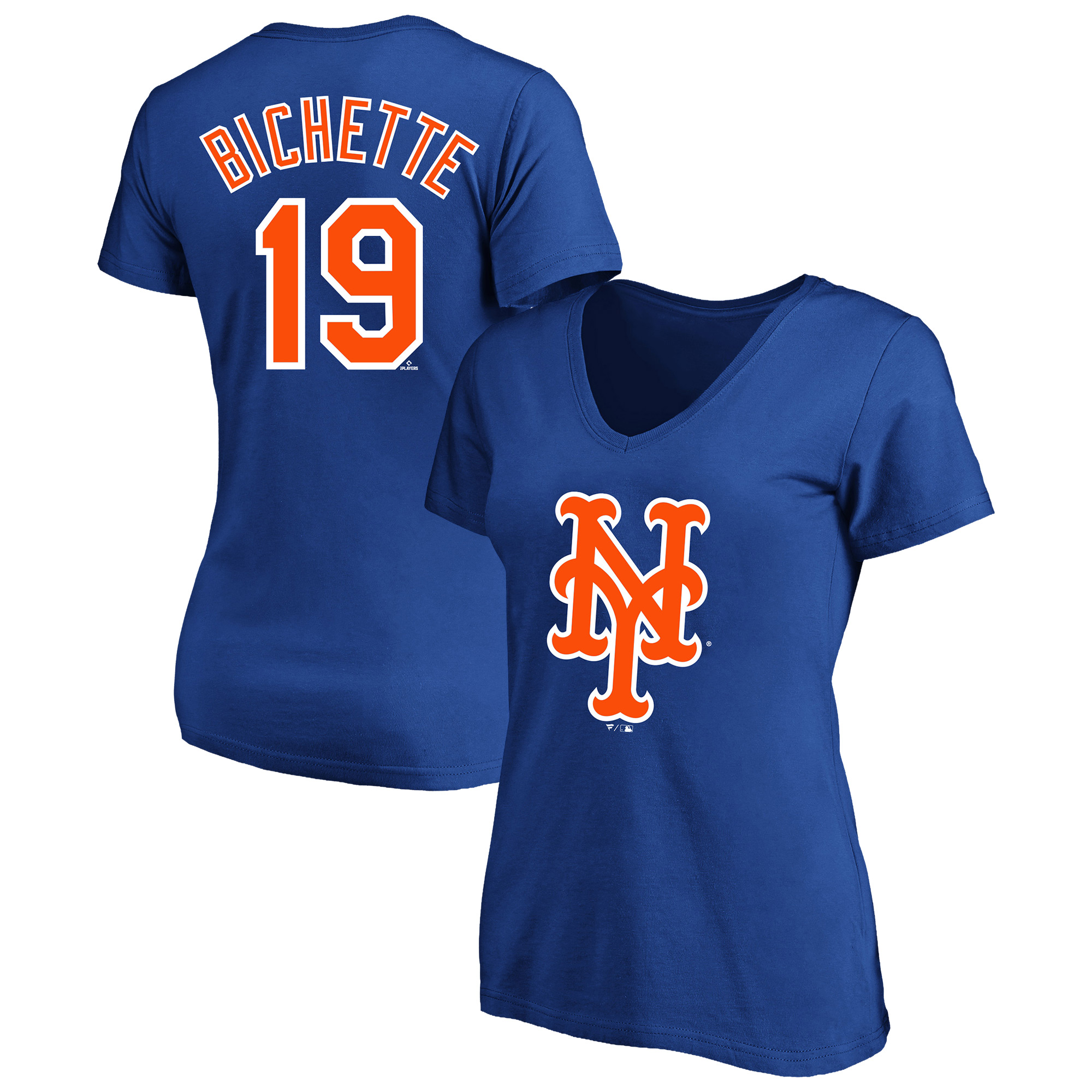 Women's Fanatics Bo Bichette Royal New York Mets Plus Size Name & Number V-Neck T-Shirt