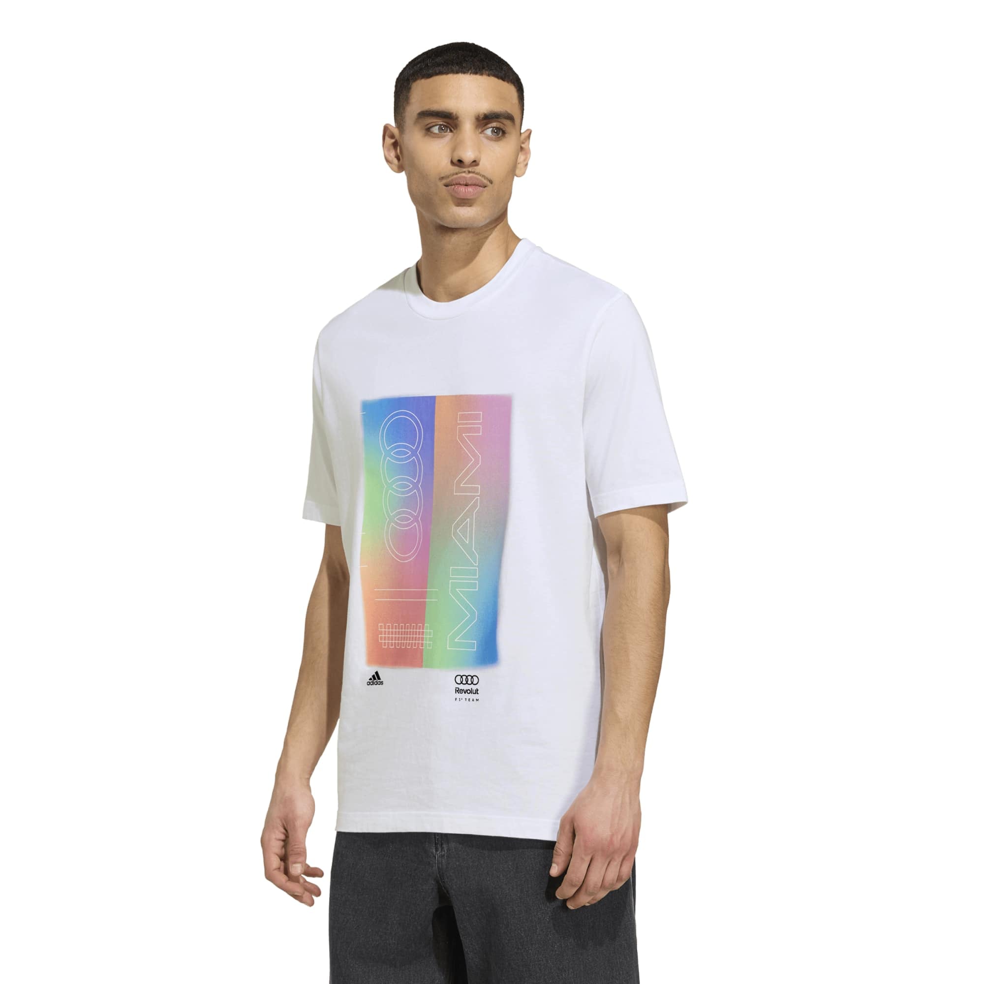 Revolut Audi F1 Team adidas Special Edition Miami T-Shirt - White