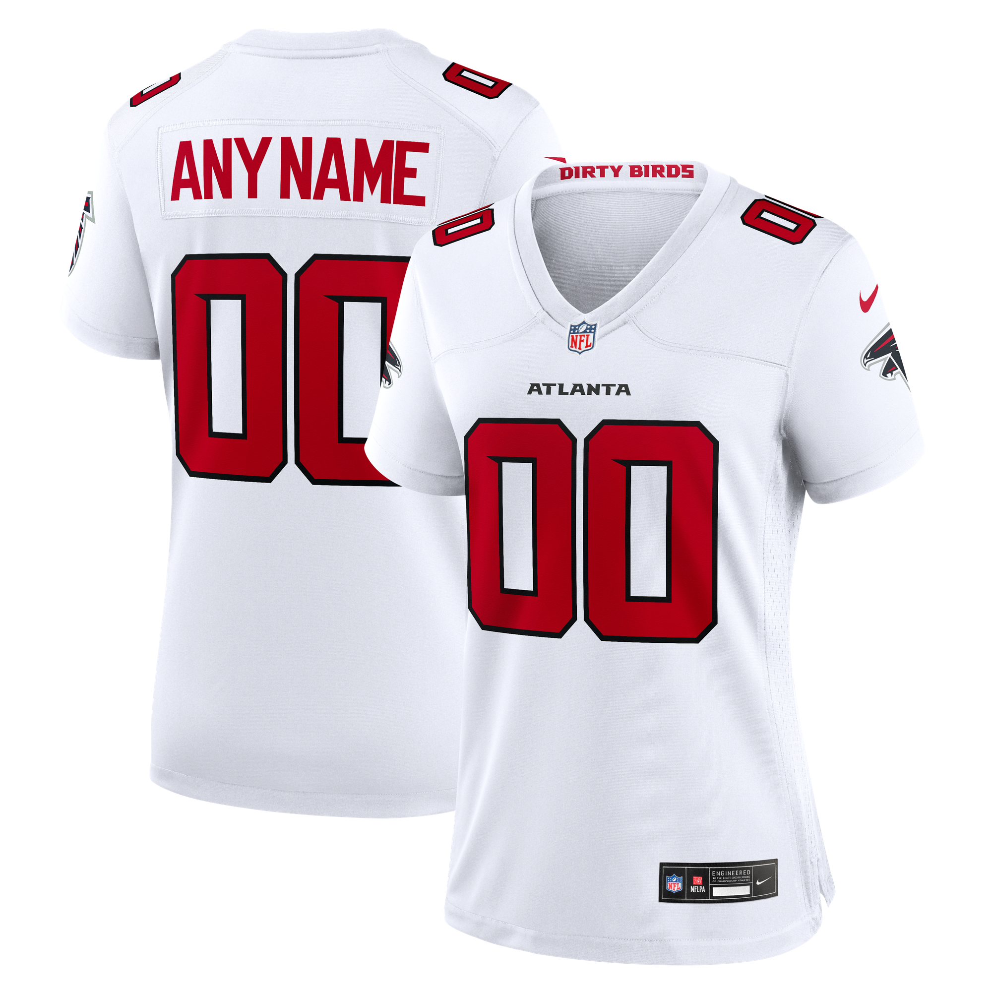 Camiseta Nike Game de la 2ª equipación del Atlanta Falcons - Personalizada - Mujer