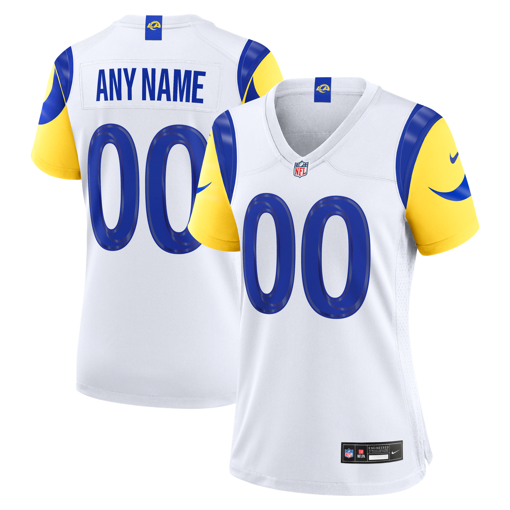 Maglia Los Angeles Rams Nike Game Road - Personalizzata - Donna