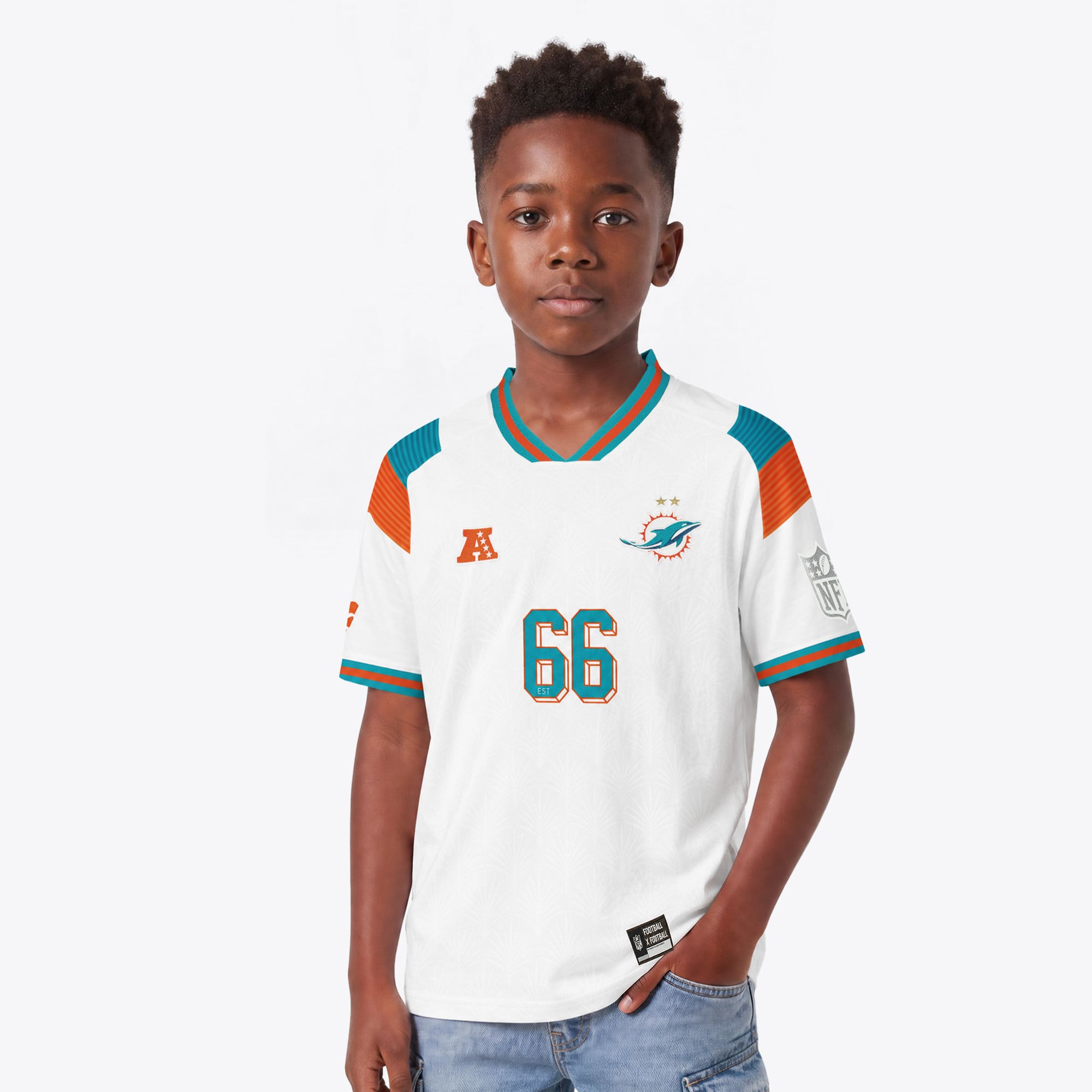 Maglia da tifoso Miami Dolphins Fanatics Football x Football 2026 - Giovani