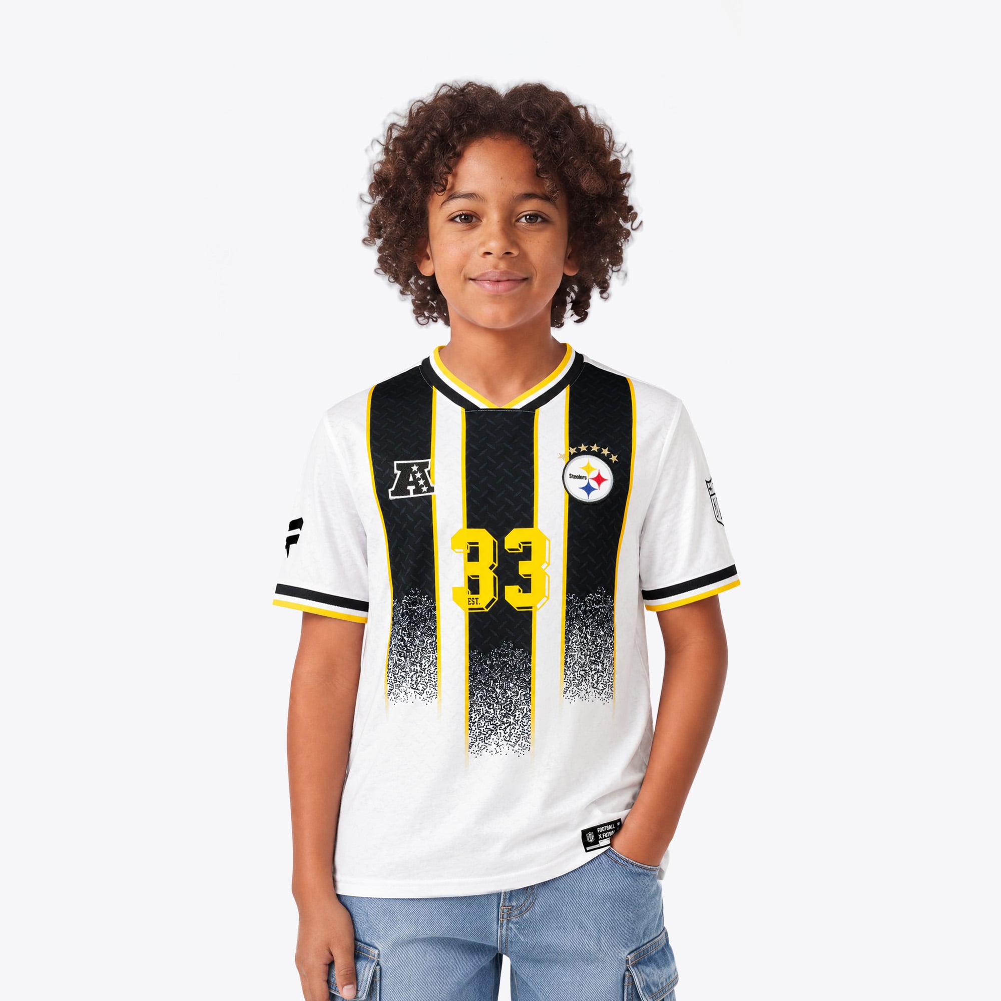 Maglia da tifoso Pittsburgh Steelers Fanatics Football x Football 2026 - Giovani